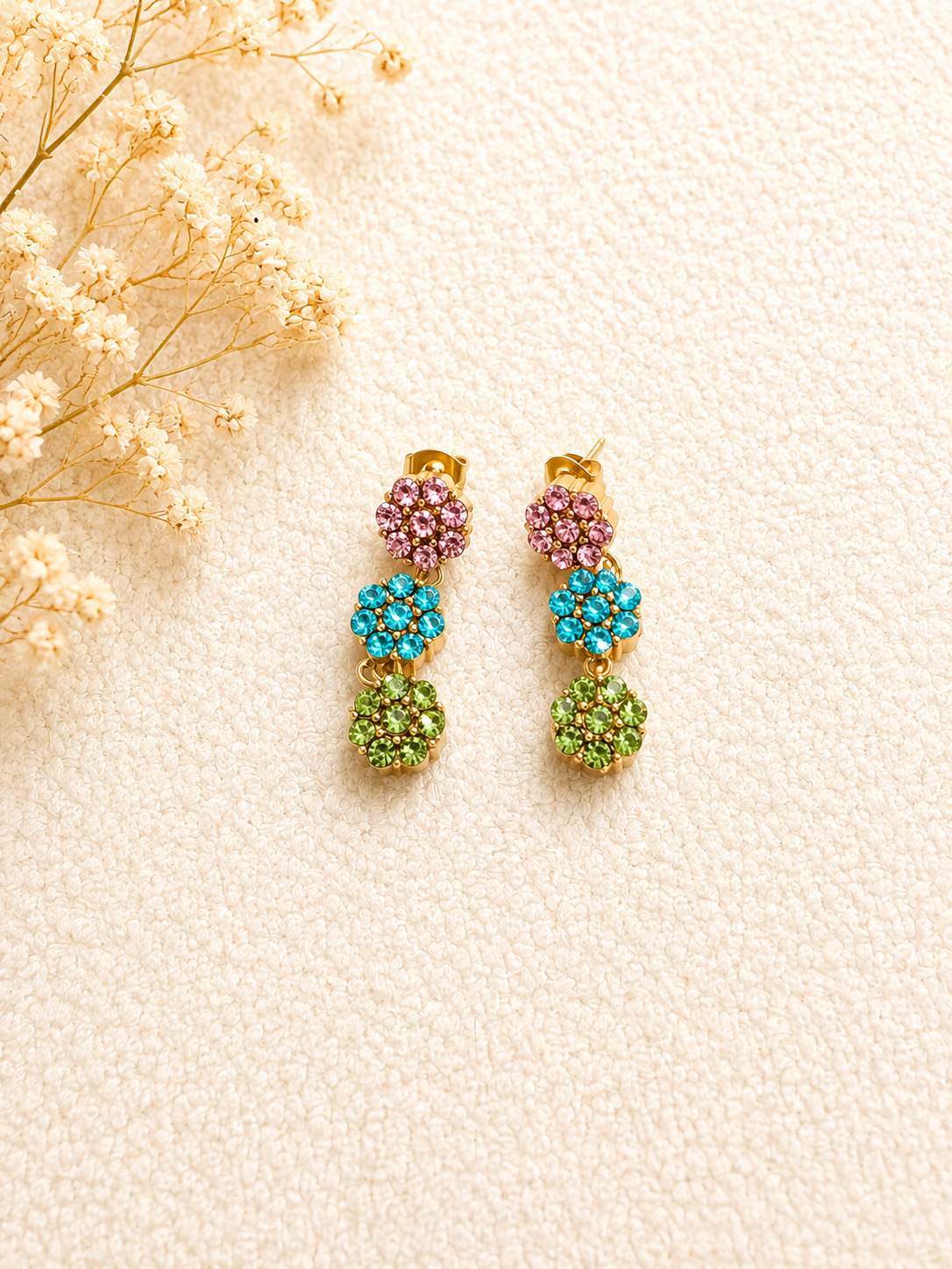 Boucle d'oreille fleur d’hortensia - Rosala