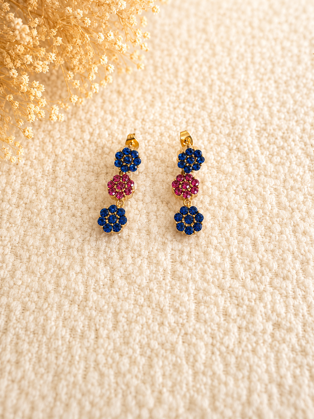 Boucle d'oreille fleur d’hortensia - Elena