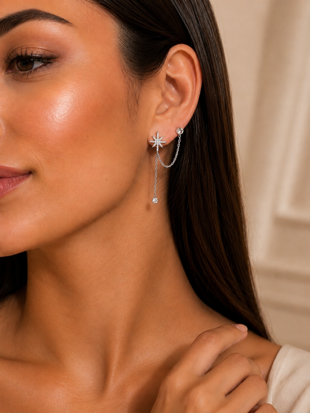 Bague d'oreille - Etoile Argenté