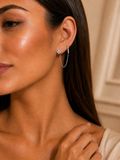 Bague d'oreille - Fleur d'Hortensia Argenté